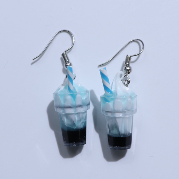 12PCS Resin Ice Cream Earrings Hook Type,resin【English Packaging】_201349293_hd