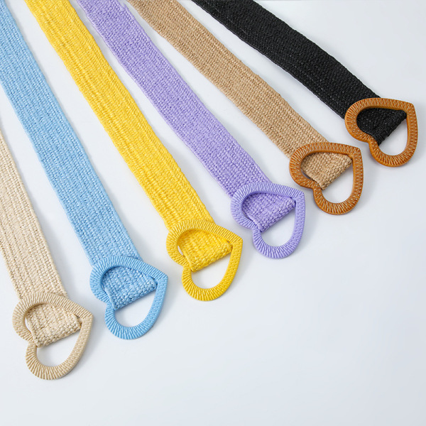 Love Buckle Braided Belt,Women,Uni size,woven fabric【Packaging without Words】_201571850_hd