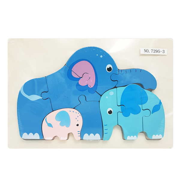 Wooden three-dimensional parent-child puzzle