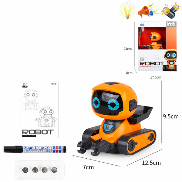 Пишущие роботы На батарейках Со светом Со звуком IC без слов С элементами питания пластик【Упаковка на английском языке】_200681419_hd