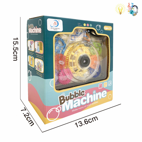 Gear bubble camera with bubble water 3 colors