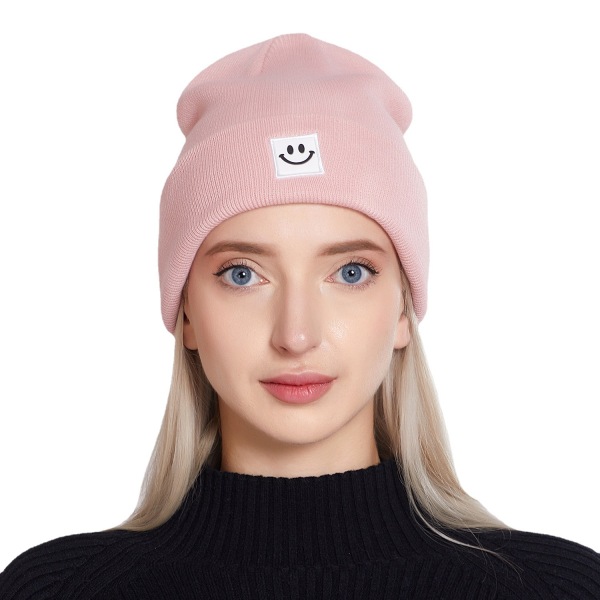 Adult smiley face flat needle hat/smiley face hat