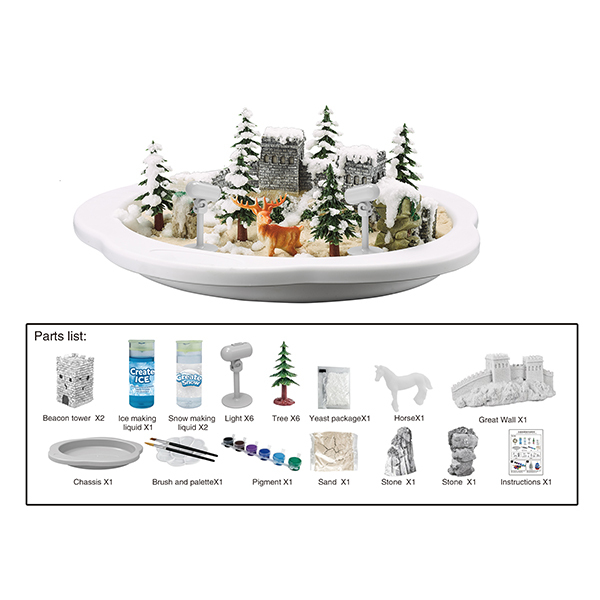 Science experiment scene snowmaking set