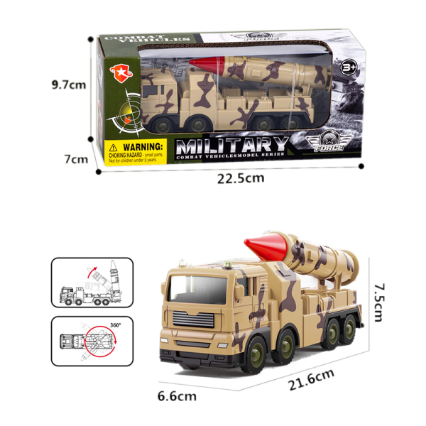 Имитация сплава Военный автомобиль - Межконтинентальный ракетный автомобиль Без механизмов пластик【Упаковка на английском языке】_200553203_hd