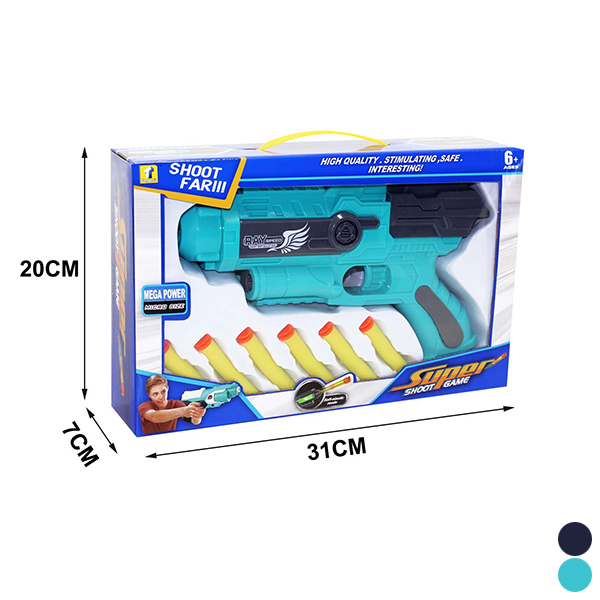 gun Soft bullet Pistol
 Solid color Plastic【English Packaging】_200783895_hd