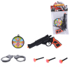 Gun and handcuffs Soft bullet Pistol
 Solid color Plastic【English Packaging】_201213333