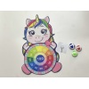 Cartoon target unicorn with 3 balls + hook Accessories Color Random,One side,Velcro【English Packaging】_201800879