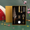 Sprinkled Gold Wing Pen Set one colour only Metal【Packaging without Words】_201433805_1_m