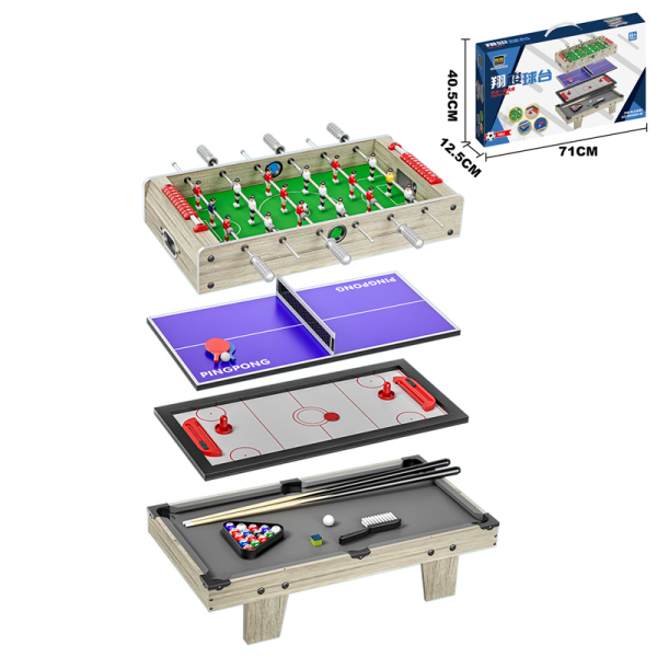 Игровой стол 4 в 1 Настольные игры бильярд, футбол, настольный теннис, хоккей Стол трансформер【Упаковка на китайском языке】_201399904_hd
