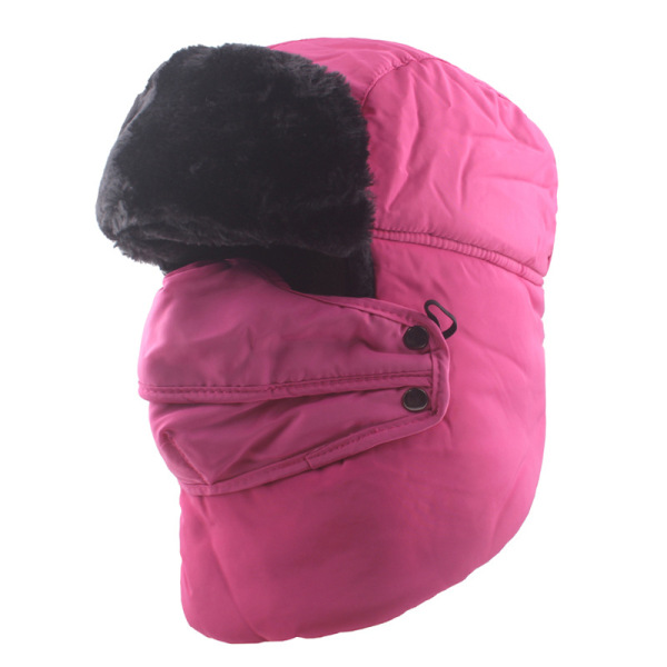 Ear protection with velvet and mask cap Unisex  Winter Hat 100% polyester fiber 【English Packaging】_201448096_hd