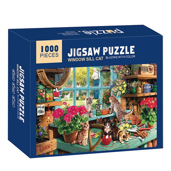 Головоломка 1000pcs (белая доска + серая доска / толстая нога 1,89 мм)  бумага【Упаковка на английском языке】_201053132_hd