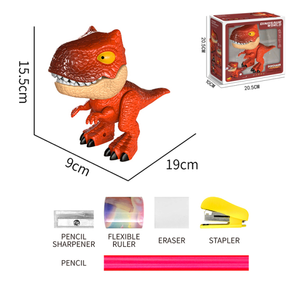Канцелярские принадлежности для плотоядного быка и дракона (рулетка / степлер / карандаш / ластик / штрих)  пластик【Упаковка на английском языке】_201260781_hd