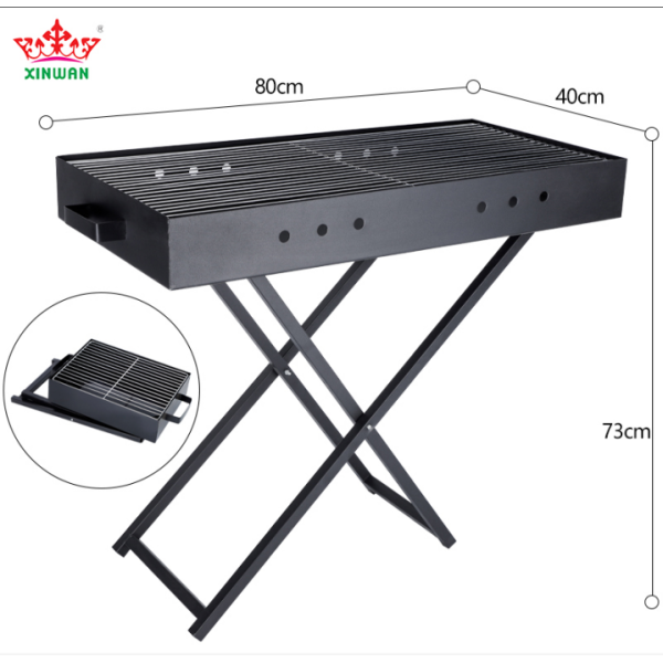 X-shaped bracket barbecue grill