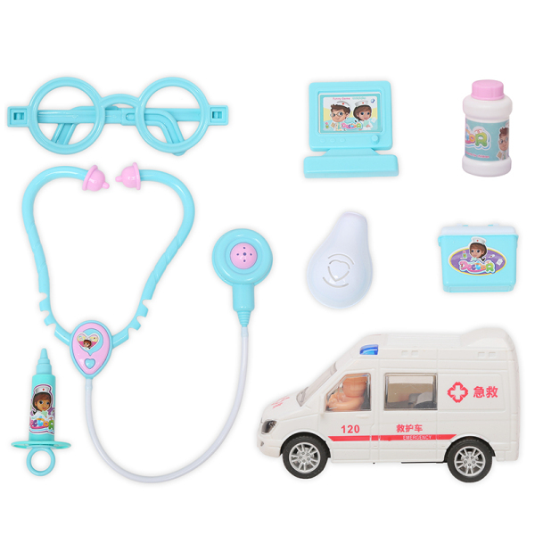 8pcs Pretty Wish Ambulance Small Clinic Medical Kit