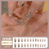 Hand-painted nail with diamonds (with jelly gel kit),one colour only,Plastic【Packaging without Words】_201712190