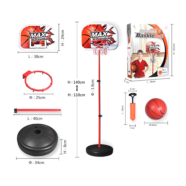 Iron hoop basketball stand combination  Metal【English Packaging】_200438156_hd