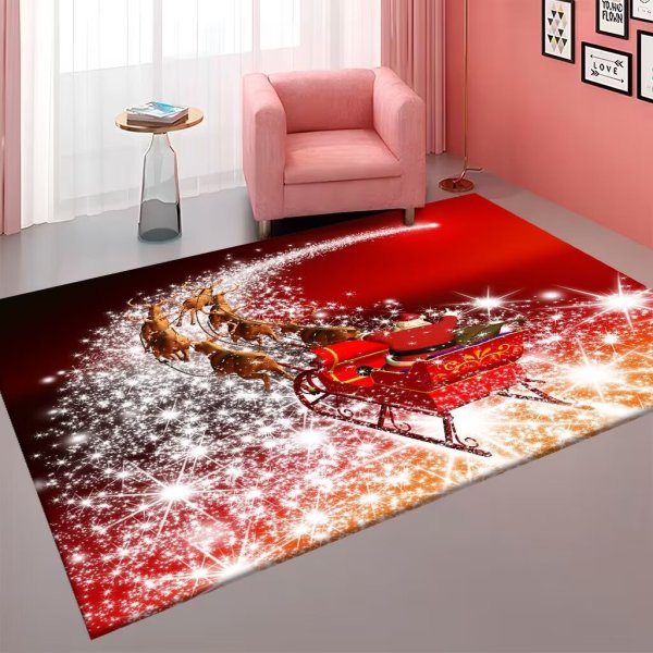 Crystal velvet Christmas non slip carpet,one colour only,Textile【Packaging without Words】_201876142_hd