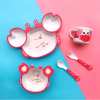 Bamboo fiber children's tableware set [26.3 * 20.3 * 8.3cm],one colour only,Bamboo fiber【English Packaging】_201871134