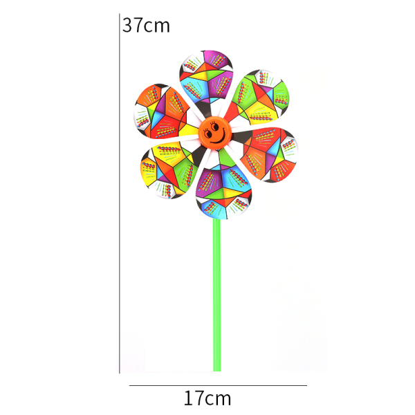 2 styles of hand-held smiley face windmills