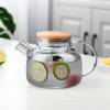 Beadless bamboo wrapped steel lid model glass teapot 【1000ML,one colour only,glass【Chinese Packaging】_P03006198_2_m