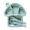 Mushroom House Children's Plastic Cutlery Set,one colour only,Plastic【English Packaging】_201445669