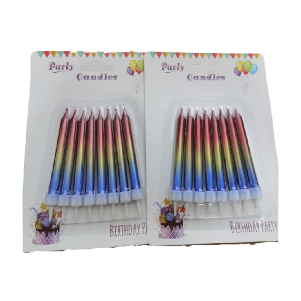 Pack of 8 Colored Candles