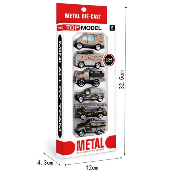 6(pcs) Alloy Cars