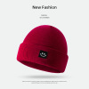 Smiley Solid Color Wool Hat,Unisex,56-58CM,Winter Hat,100% acrylic【Packaging without Words】_201571147