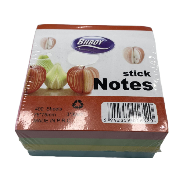 Colorful medium adhesive (can be glued) sticky notes