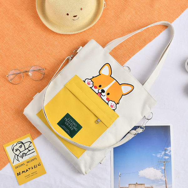 Large capacity cartoon crossbody tote bag