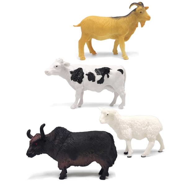 4 (pcs) Farm animals