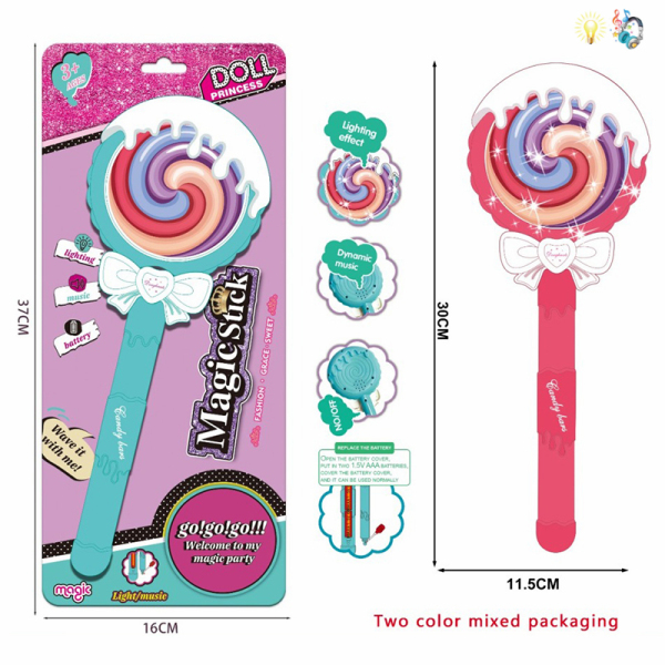 Candy Glitter Stick 2 Colors,Magic wand,Lights,Music,IC without language,Plastic【English Packaging】_201748282_hd