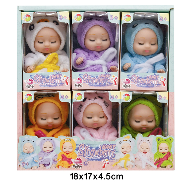 6PCS 6 4,5 - дюймовых кукол для сна BJD,пластик【Упаковка на английском языке】_201972691_hd