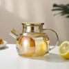 Amber Stainless Steel Lid Glass Flower Teapot [1800ML,one colour only,glass【Chinese Packaging】_P03006222_2_m