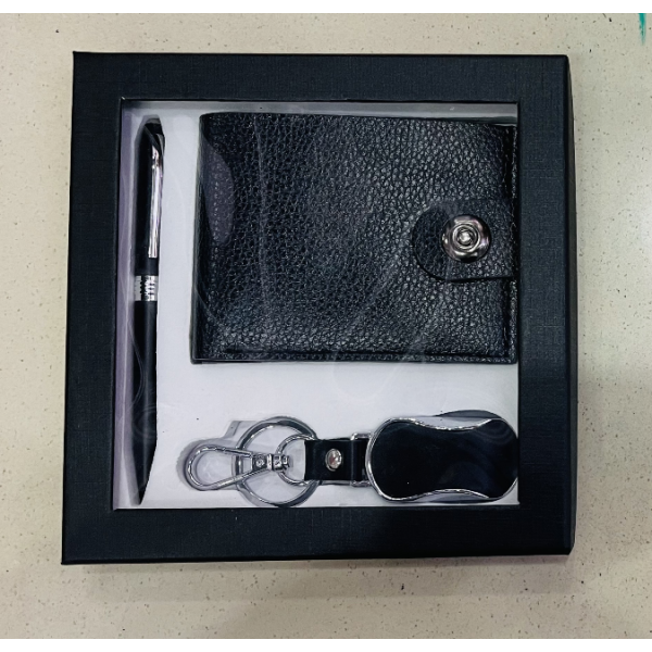 Pen, Wallet, Keychain Set