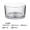 Transparent glass candle holder [15 * 15 * 8cm],one colour only,glass【Packaging without Words】_201870274