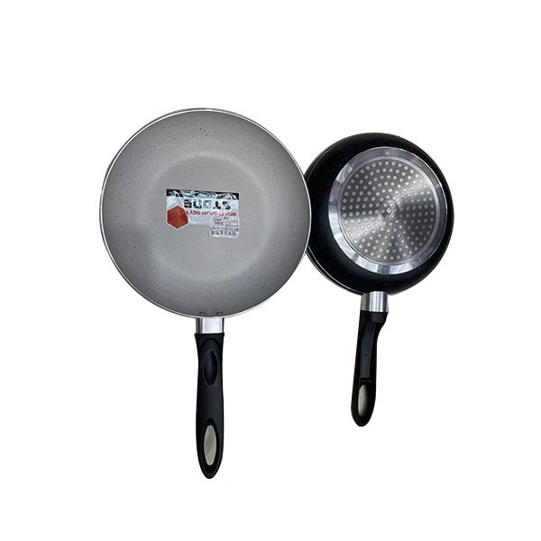 Aluminum pan pan non-stick pan can use open fire and induction cooker with thickness of 2.5mm (beige/black mixed color) 20 cm 【Packaging without Words】_201342222_hd