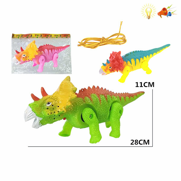 Динозавр с веревкой На батарейках Со светом Со звуком IC без слов пластик【Упаковка на английском языке】_200553112_hd