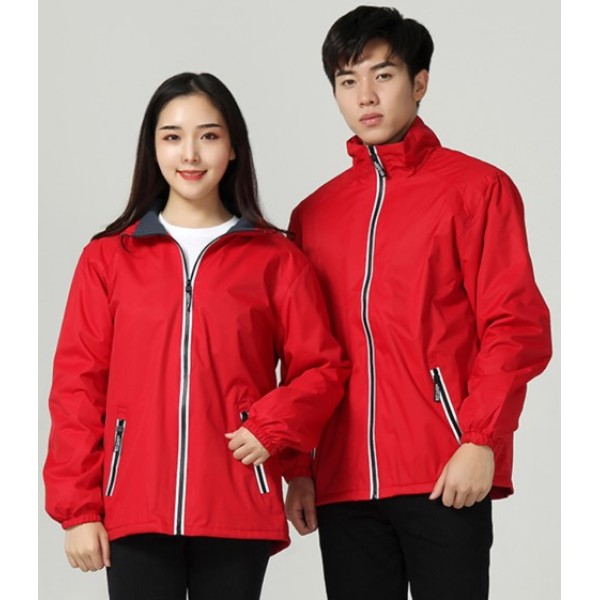 Tech Solid Color Waterproof Windproof Padded Rush Jacket Jacket,100% polyester fiber,Couples,L-XXXXL,Long sleeve【Packaging without Words】_201653665_hd