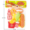 Play house boys girls toys tableware burger fries cone donut food platter set simulation food set,Injection molding,Plastic【English Packaging】_201185410_1_m