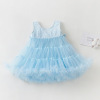 Children's Sequin Mesh Dress,100% polyester fiber,Girls,90-130CM,sleeveless【Packaging without Words】_P02811990_4_m