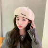 Monogrammed Solid Cap,Women,56-58CM,Beret,100% polyester fiber【Packaging without Words】_201545172