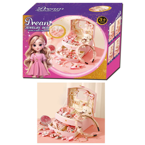 Princess double-layer jewelry box set