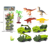 4 (pcs) Solid Dinosaur+4 (pcs) Dinosaur Power Car Set,Plastic【English Packaging】_201877459