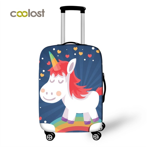 Unicorn Multi-color Printed Trolley Case Protective Bag Mixed Colors Mixed Colors [No Text Packaging]