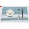 Light Blue and White Striped Teslin Placemats,one colour only,Plastic【Packaging without Words】_201604922