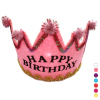 Beaded piece, happy birthday, crown with lighting, battery pack, 7 colors Plastic【English Packaging】_P02630677_3_m