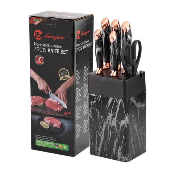 Non stick cutting tool set seven piece set