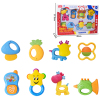 8 (pcs) cartoon puzzle toys to soothe baby gums,Plastic【English Packaging】_201852499