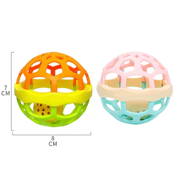 Погремушка Мягкие резиновые шарики для захвата рукой (кипячение) 2 цвета,пластик【Упаковка на английском языке】_201530386_hd